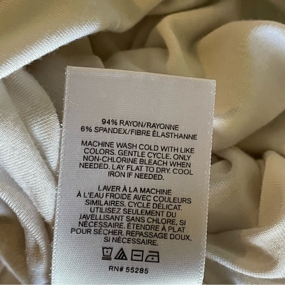 Express Asymmetrical White Ruched Sleeveless Lightweight Tank Top Women Size M - Picture 6 of 7